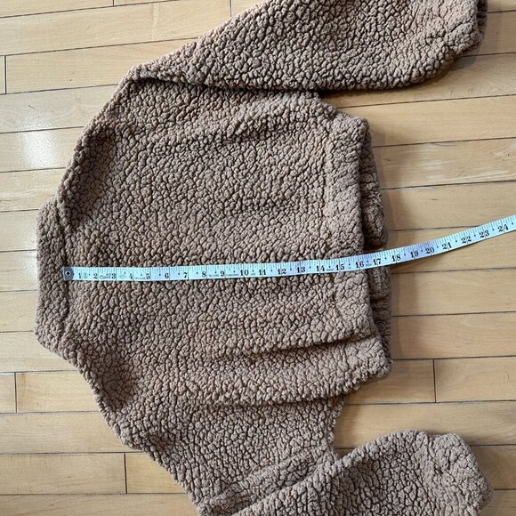 ZAFUL Sherpa Faux Fur Cropped Teddy Bomber Jacket - size small - Picture 8 of 8